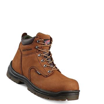 Red Wing King Toe® 6-inch Insulated, Safety Toe Men's Waterproof Boots Brown | ZA 35RVD